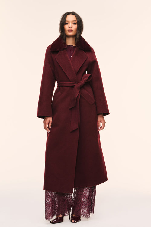 Katniss Faux Fur Collar Wool Coat