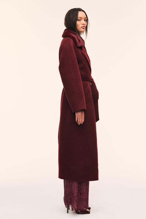 Katniss Faux Fur Collar Wool Coat