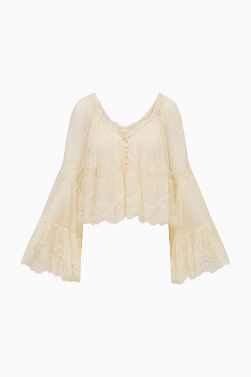 Darline Chiffon Lace Blouse