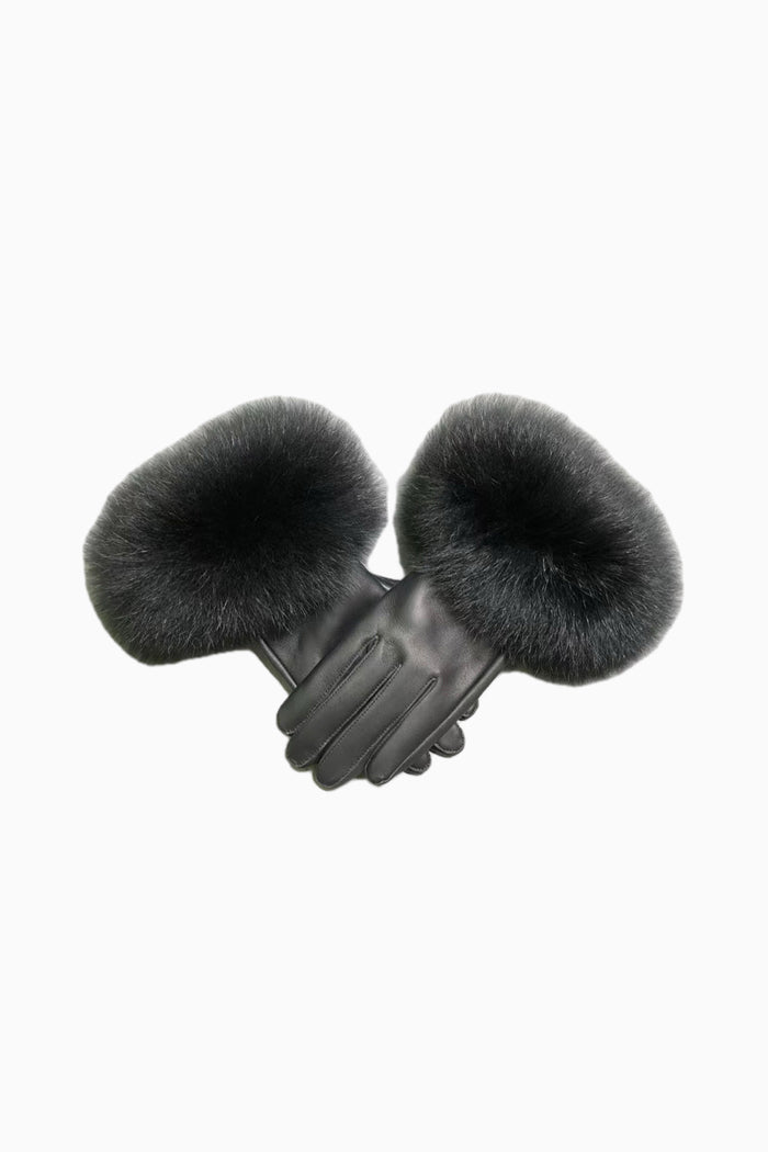 Susanna Chow Dawson Leather Fur Gloves