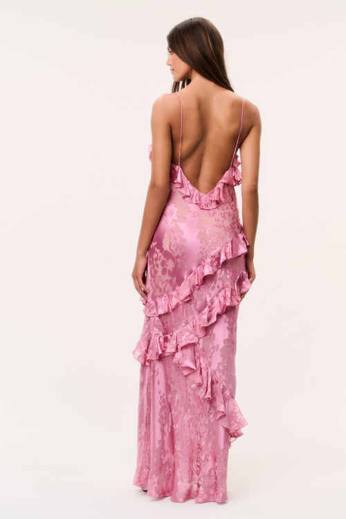 Dean Silk-Blend Ruffle Maxi Dress