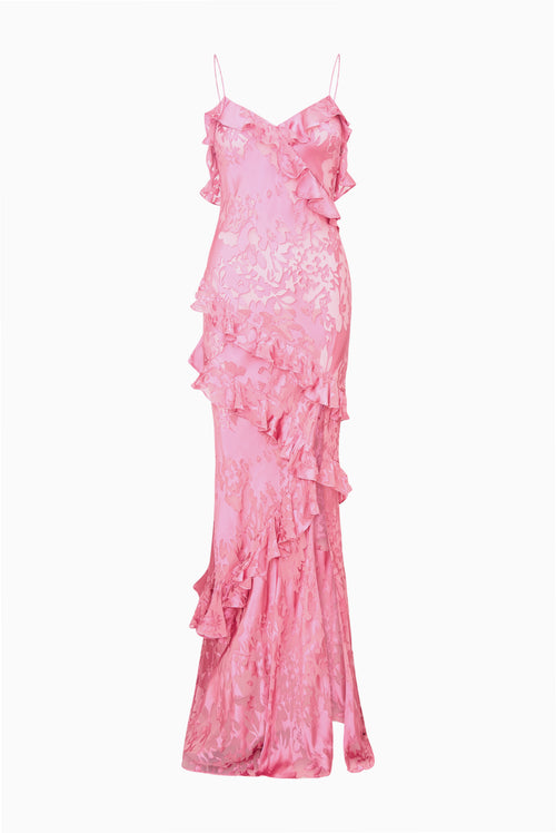 Dean Silk-Blend Ruffle Maxi Dress