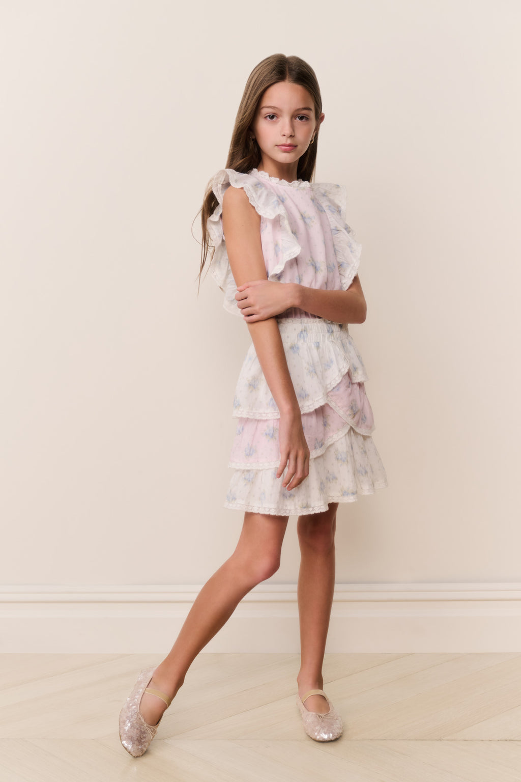 Loveshackfancy Girls' Decker Dress - Little Kid, Big Kid - Lilac Vanilla