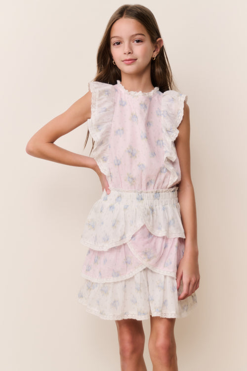 Tween Decker Mixed Print Dress