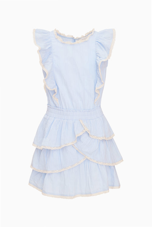 Tween Blue Cotton Decker Dress