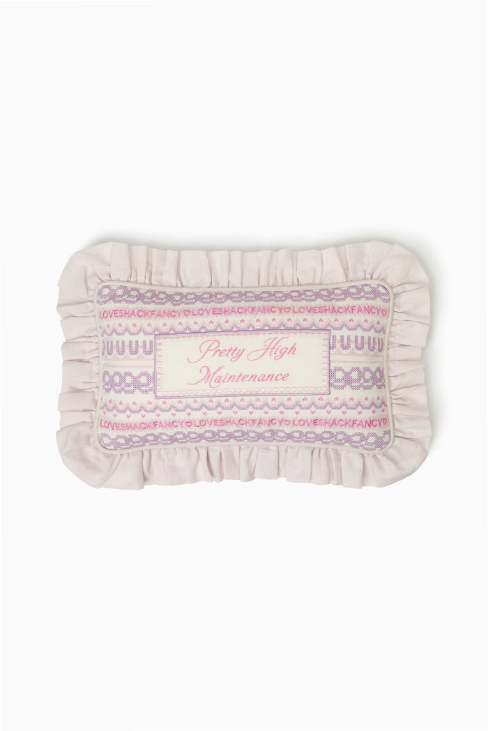 Pretty High Maintenance Needlepoint Decorative Pillow