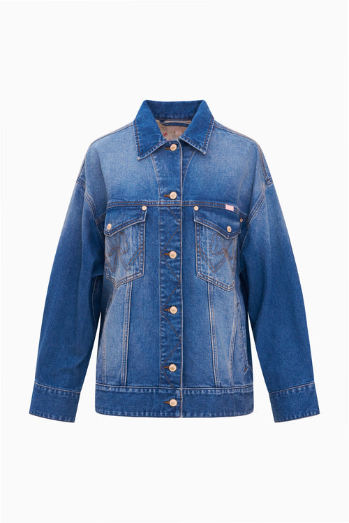 Wrangler x LoveShackFancy Oversized Denim Jacket