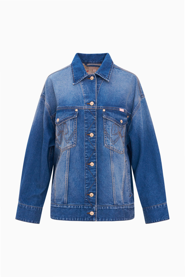 Wrangler x LoveShackFancy Oversized Denim Jacket