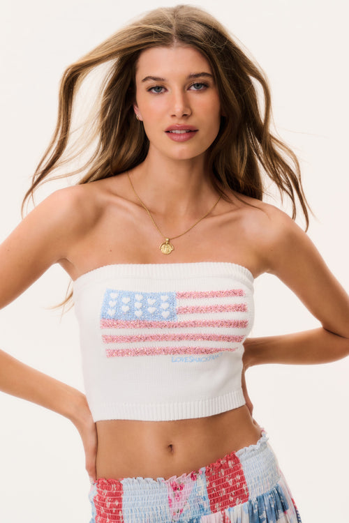 Deserae Sparkle Americana Tube Top