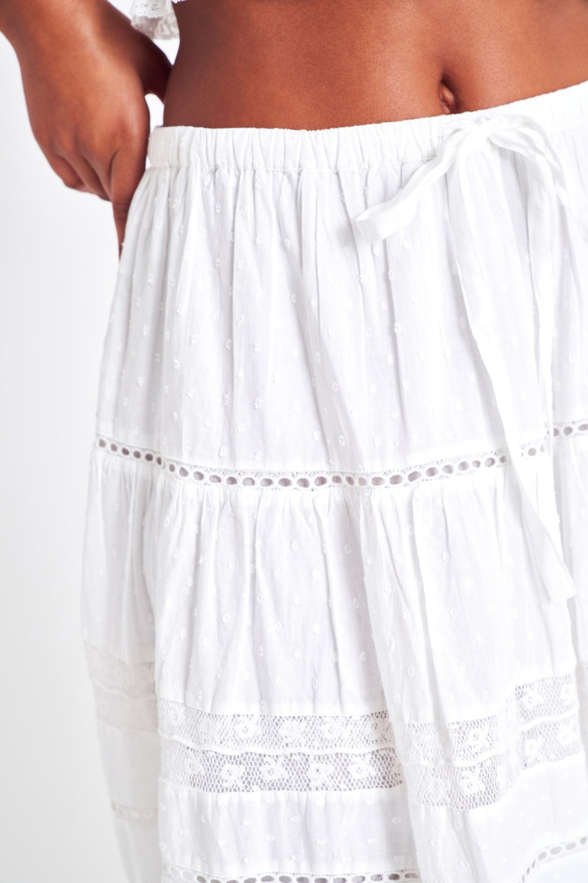 Donna Cotton Skirt in White