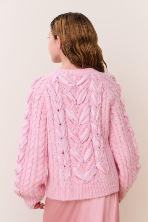 Tween Doria Alpaca-Blend Ribbon Pullover