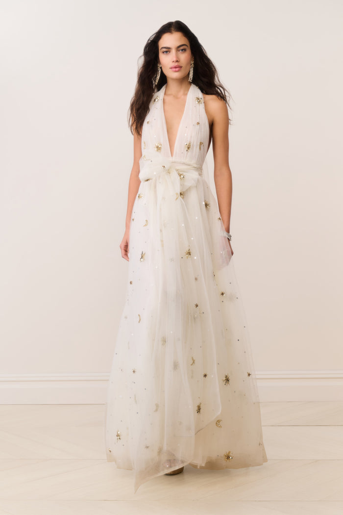 Eldora Celestial Embellished Tulle Gown