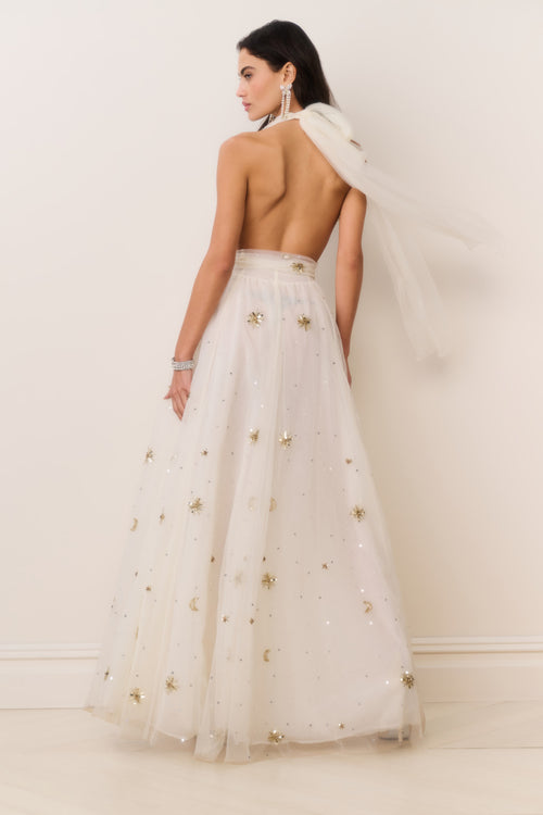 Eldora Celestial Embellished Tulle Gown