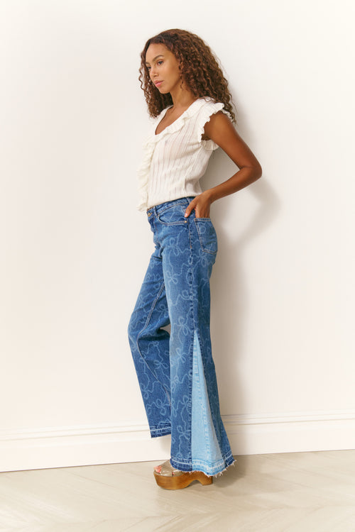 Elizabelle Pointelle Knit Top