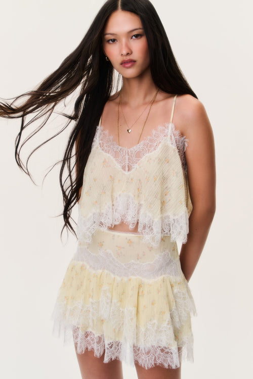 Kellison Cotton-Silk Mini Skirt