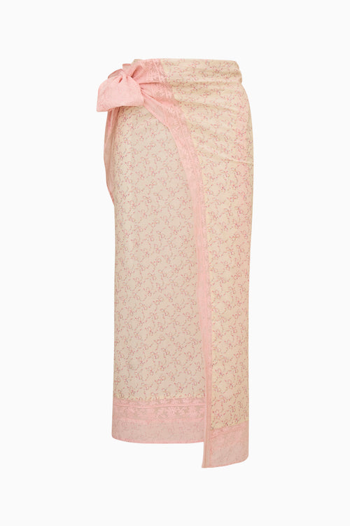 Emabella Floral Bow Print Cotton Sarong