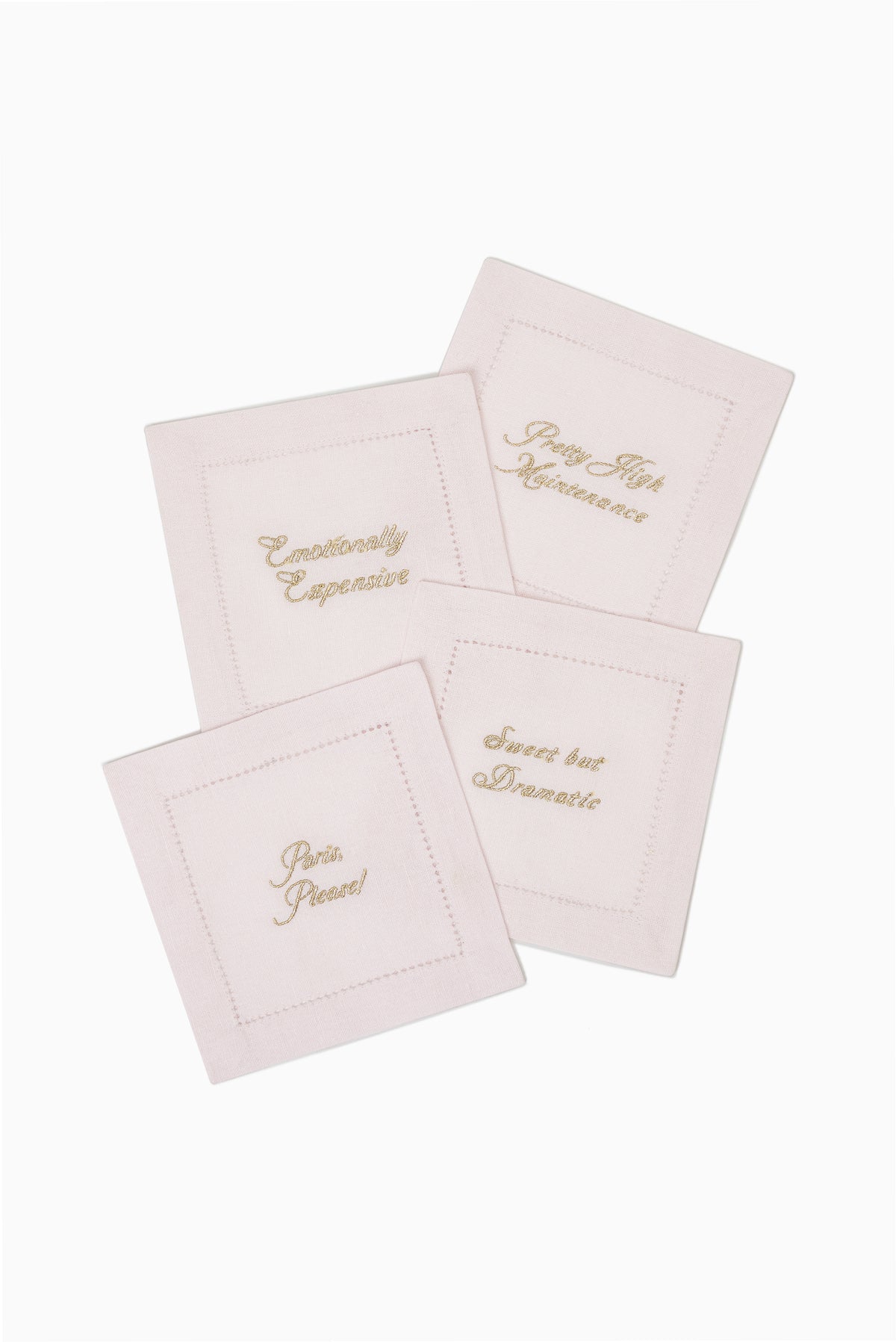 Embroidered Cocktail Napkin Set of 4