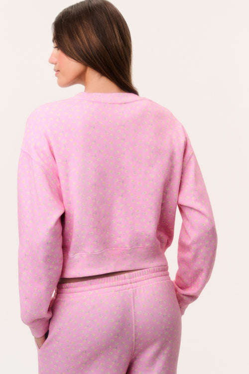 Emparo Cropped Ditsy Floral Pullover