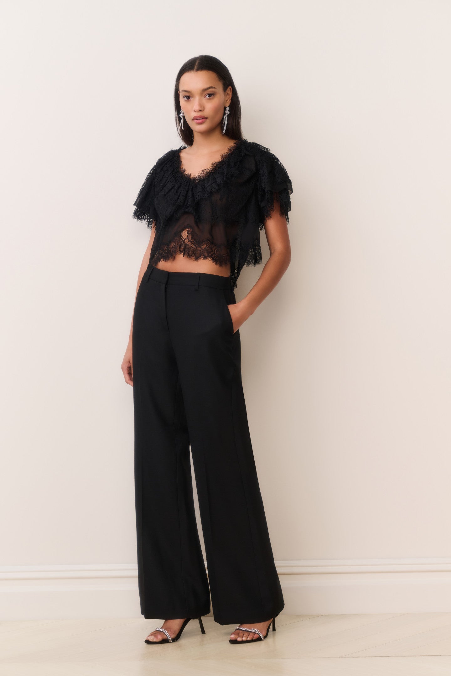 Vienne Lace Chiffon Top | LoveShackFancy.com