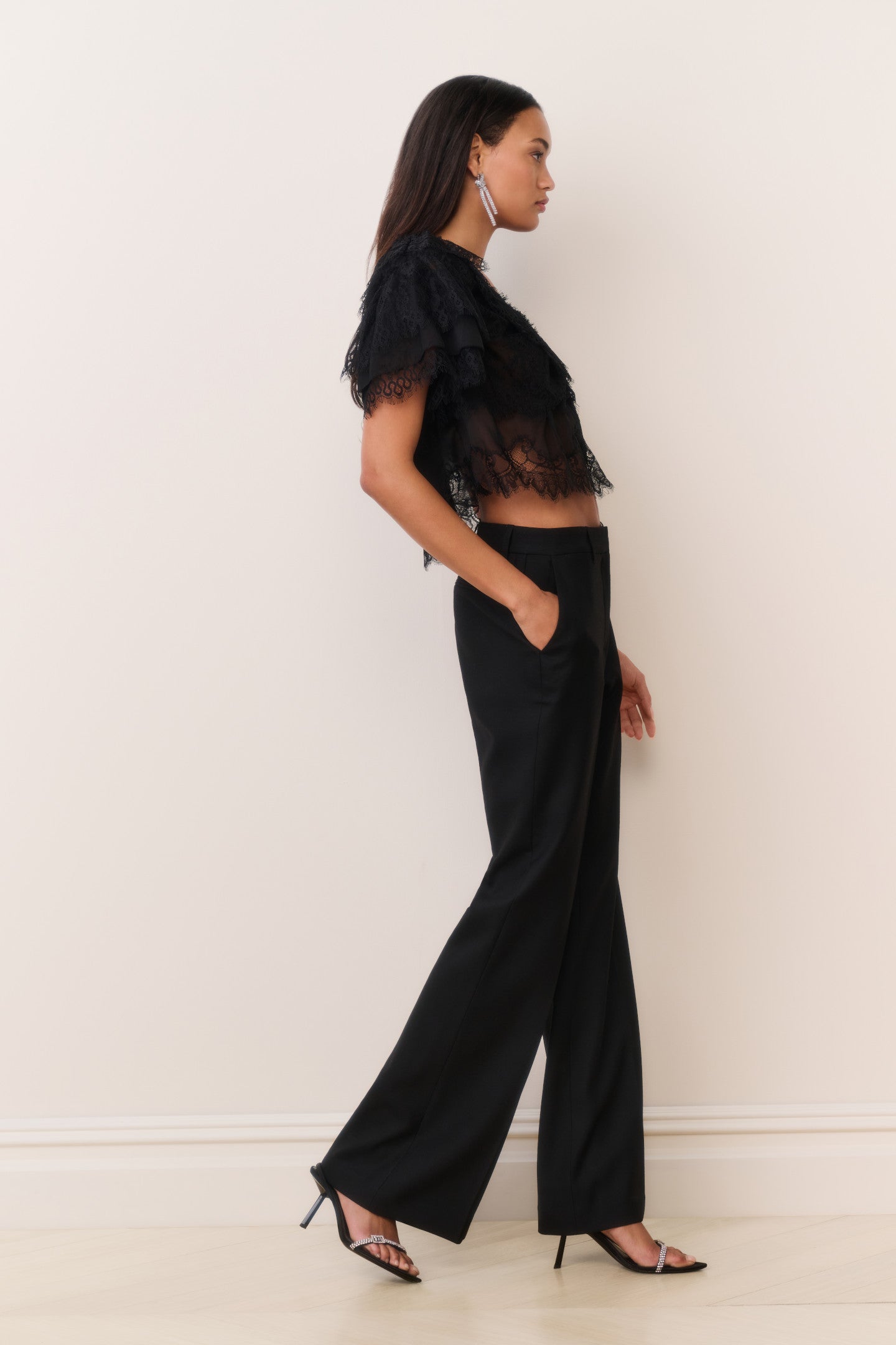 Vienne Lace Chiffon Top | LoveShackFancy.com