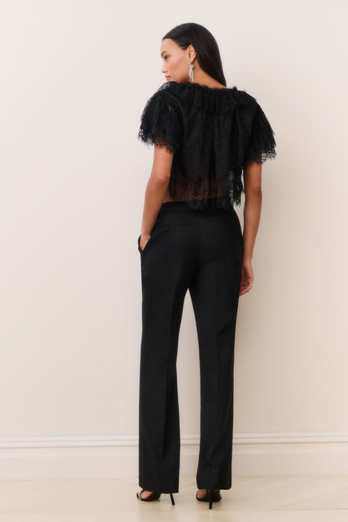 Enly Wool-Blend Wide Leg Pant
