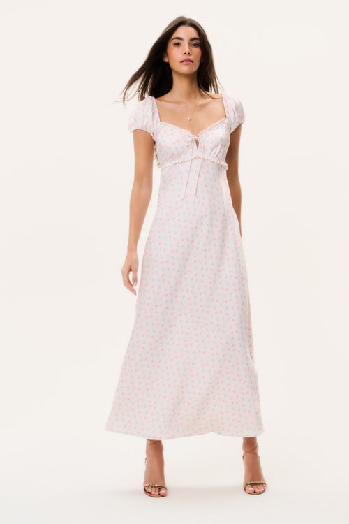 Epone Floral Puff Sleeve Maxi Dress