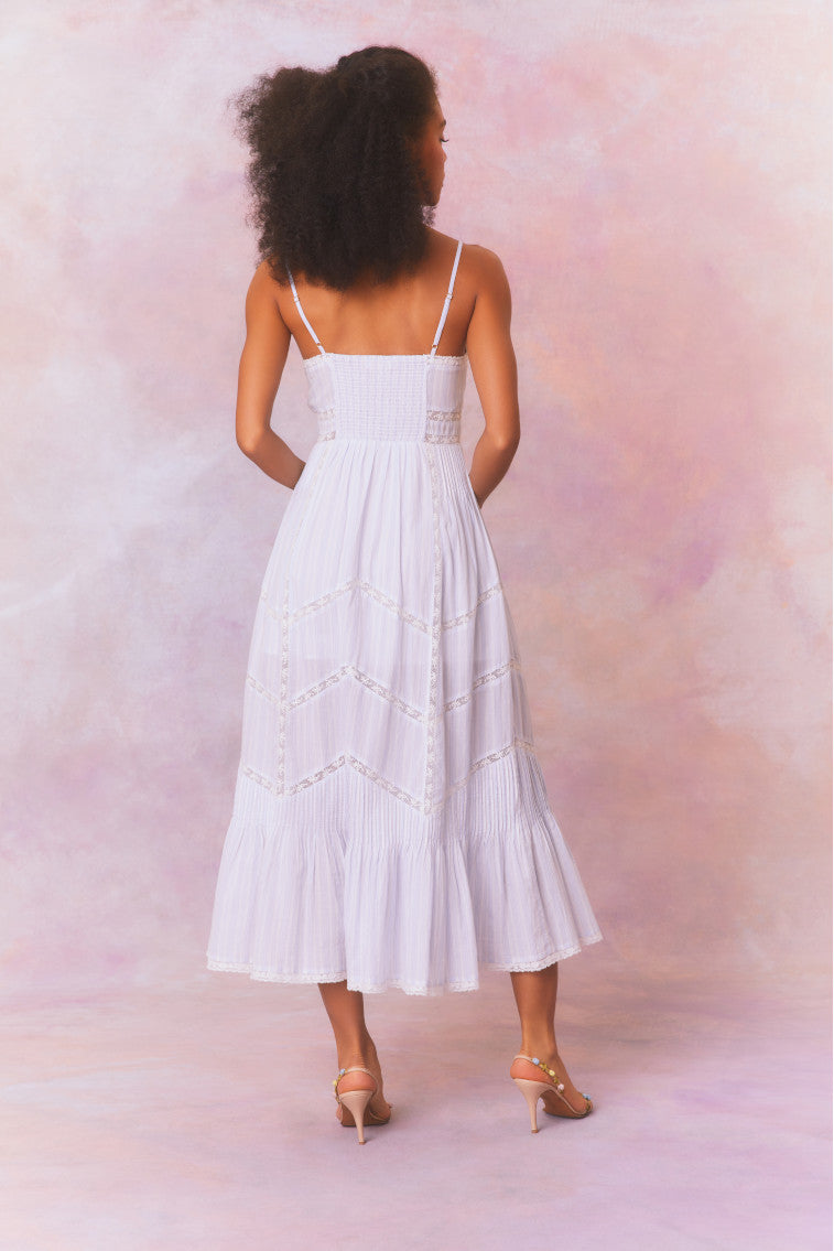 Esilda Stripe Cotton Midi Dress