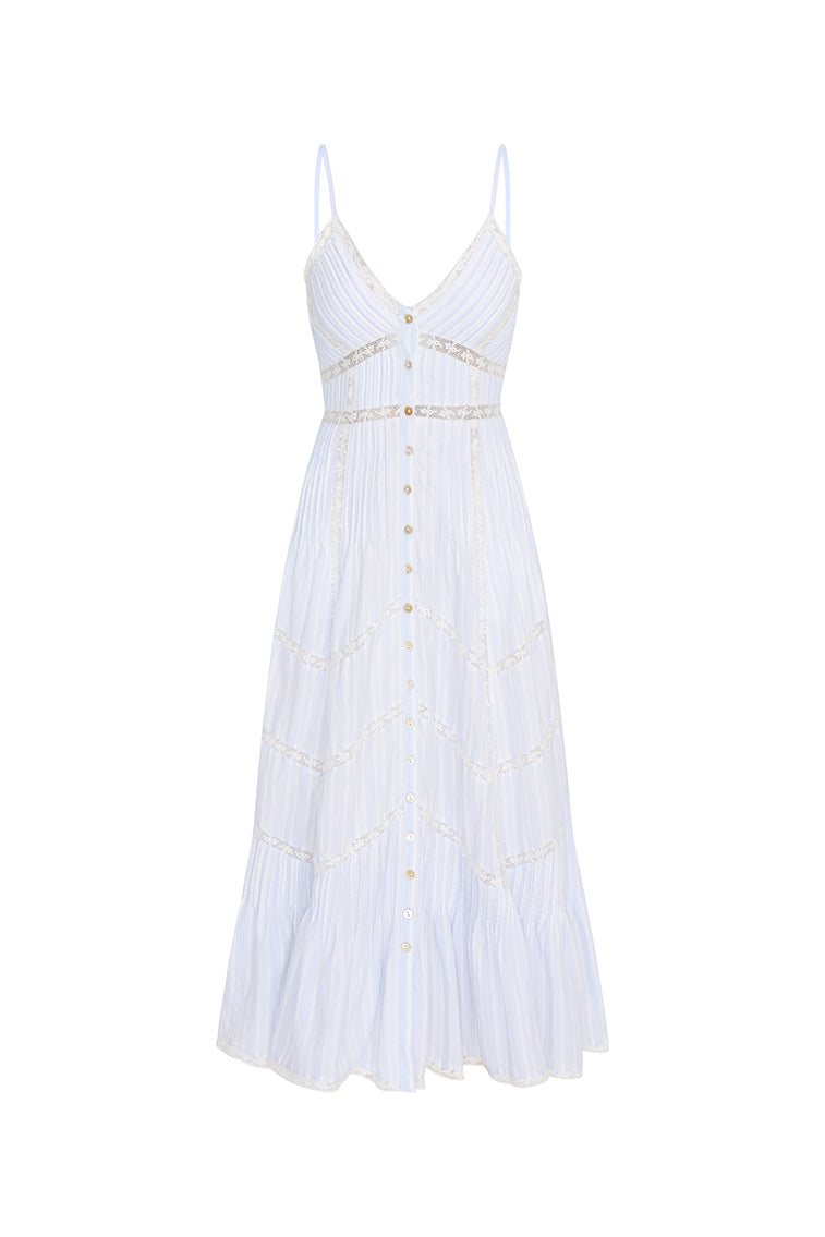 Esilda Stripe Cotton Midi Dress