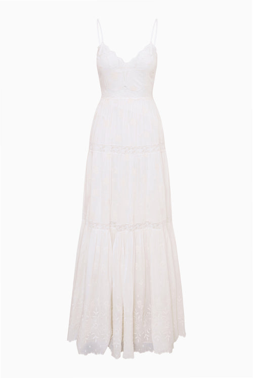 Espa Lace-Trimmed Maxi Dress