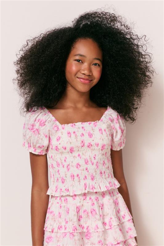 Girls Fabielle Heirloom Print Top