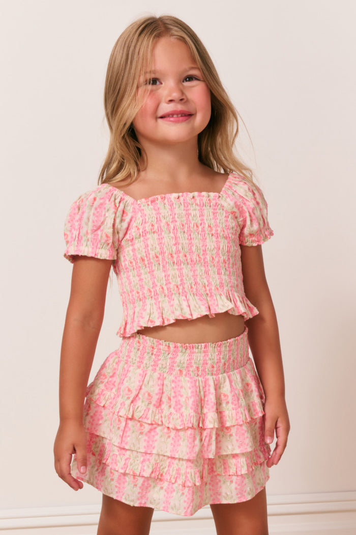 Girls Fabielle Heirloom Print Top