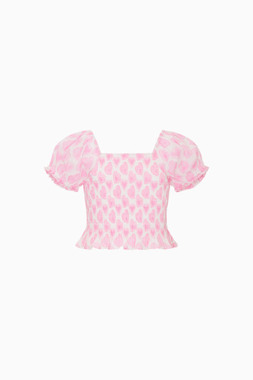 Tween Fabielle Heart Print Top