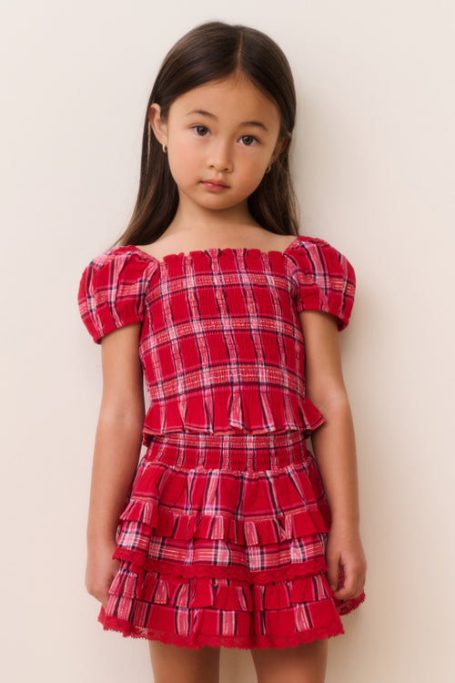Little Girls Fabielle Tartan Top