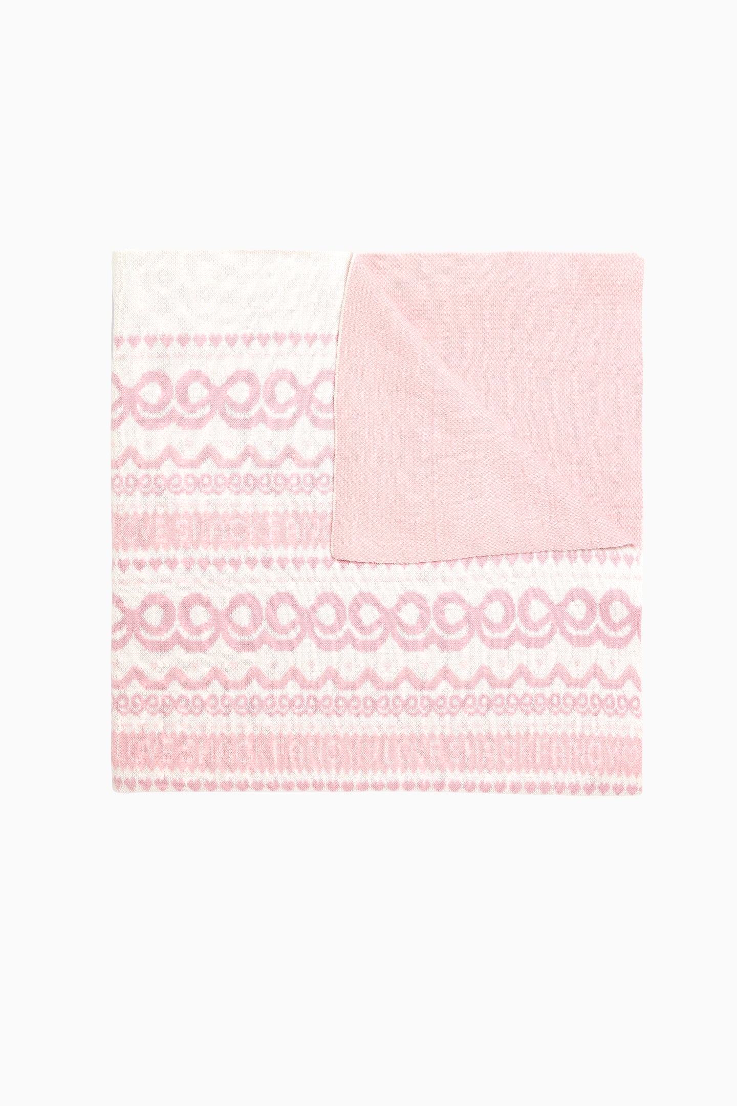 Fair Isle Jacquard Knit Throw Blanket