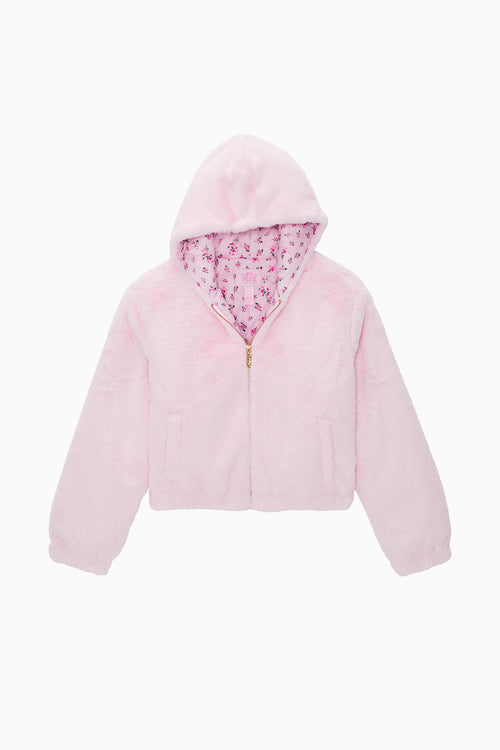 PINK x LoveShackFancy Faux Fur Bomber