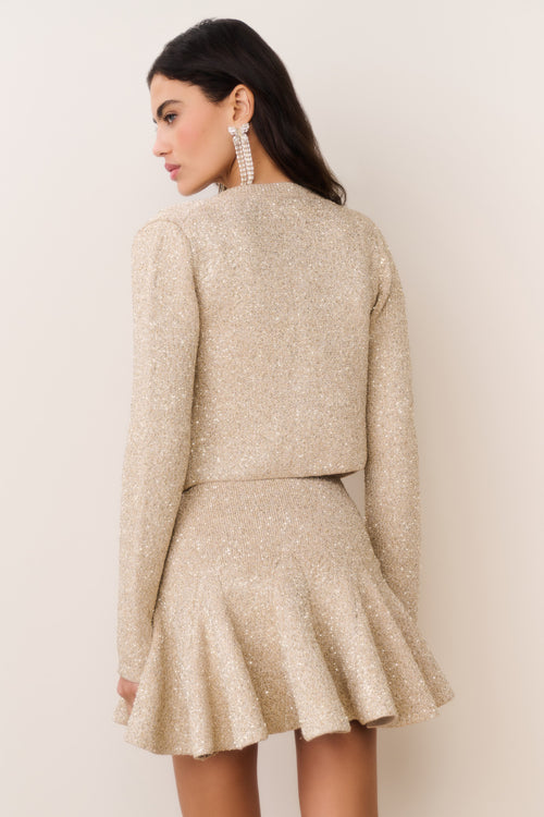 Ferra Sequin Stretch Knit Cardigan