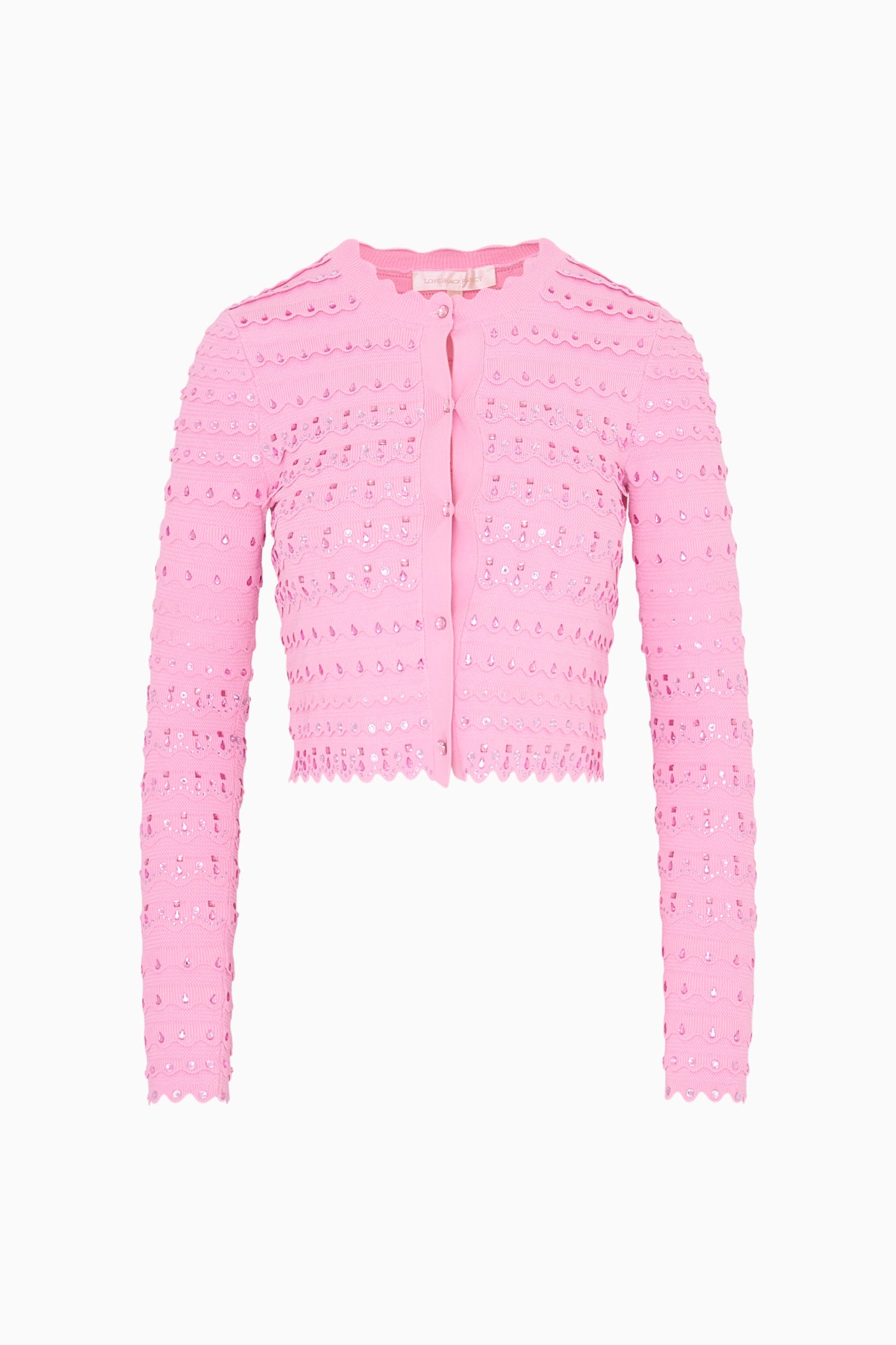 Ferris Sequin Scallop Cardigan