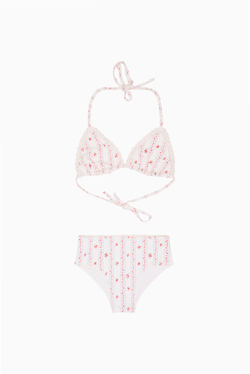 Little Girls Cherry Stripe Finnie Bikini