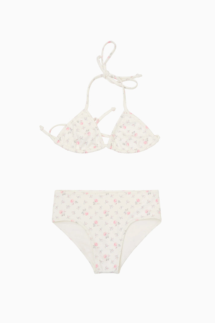 Floral bikini set on a white background