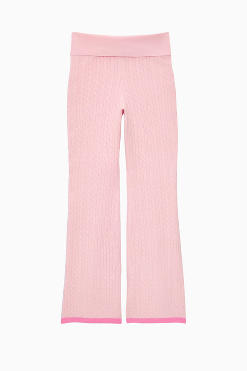 PINK x LoveShackFancy Foldover Flare Knit Pant