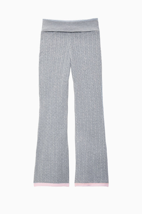 PINK x LoveShackFancy Foldover Flare Knit Pant