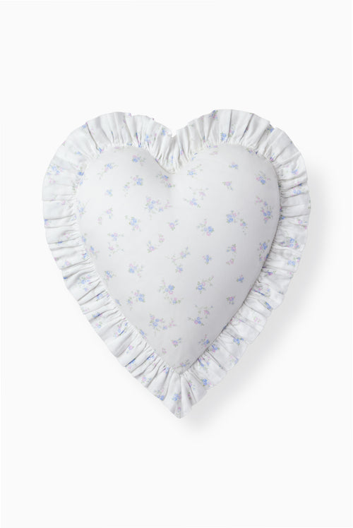Atlantic Shore Ruffle Heart Pillow