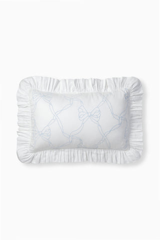 Garden Bow Ruffle Throw Pillow