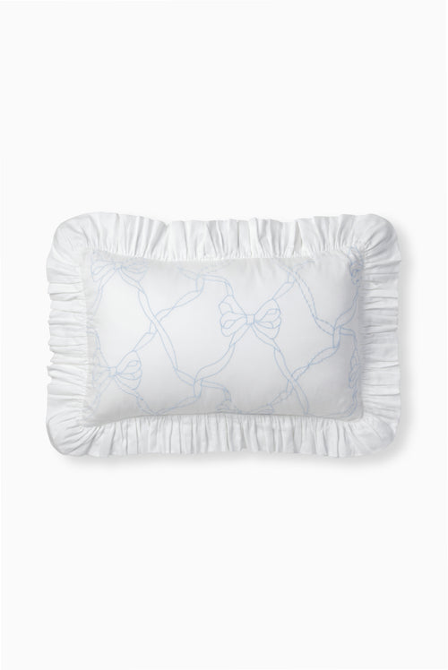 Garden Bow Ruffle Throw Pillow