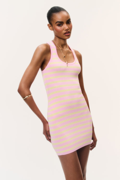 Gayle Striped Knit Tank Dress