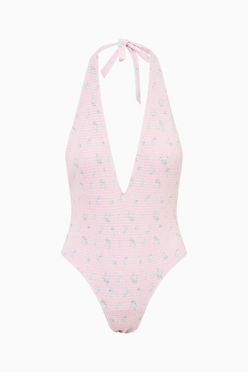 Gienna Floral Halter One-Piece Swimsuit