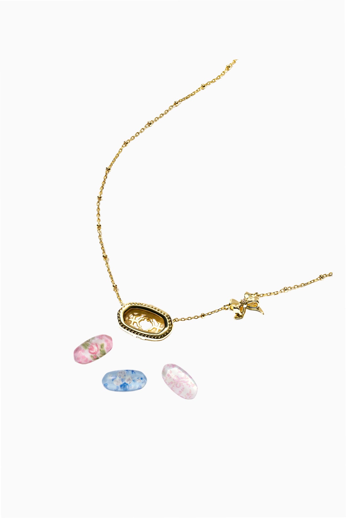 Kendra Scott x LoveShackFancy Elisa Color Bar Locket Necklace Gif