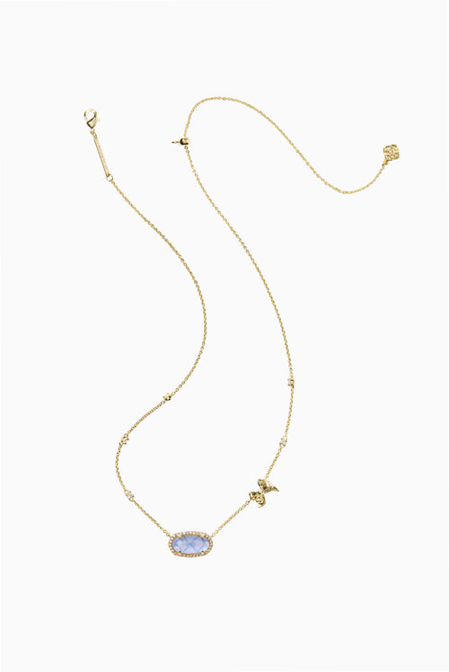 Kendra Scott x LoveShackFancy Elisa Pave Frame Pendant Necklace