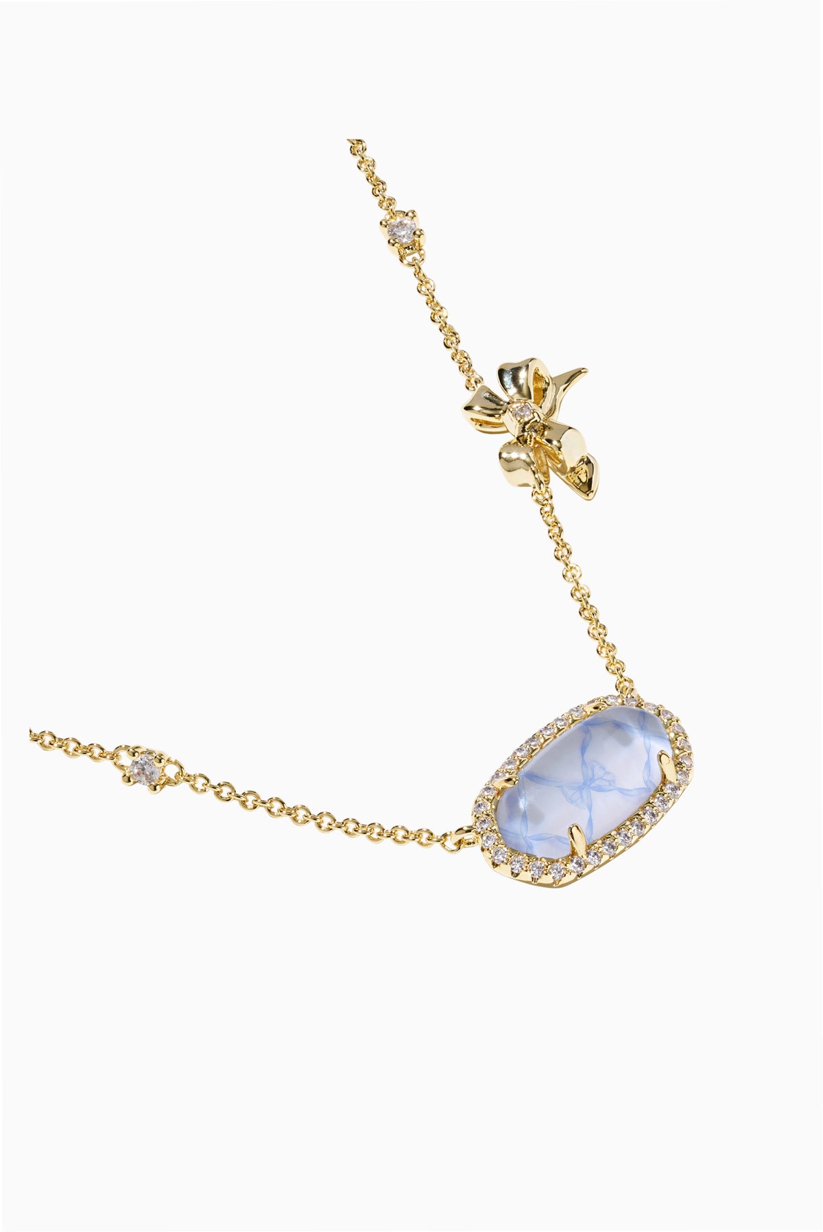 Kendra Scott x LoveShackFancy Elisa Pave Frame Pendant Necklace