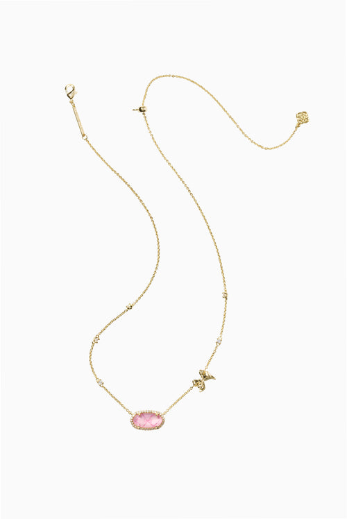 Kendra Scott x LoveShackFancy Elisa Pave Frame Pendant Necklace